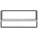 vidaXL Étagère murale avec barre sonoma gris 65x25x30 cm