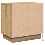 vidaXL Tables de chevet avec LED 2 Pièces Chêne artisanal 50x34 5x50 cm