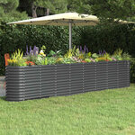 vidaXL Lit surélevé de jardin Acier enduit de poudre Anthracite