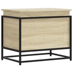 vidaXL Boîte de rangement avec couvercle chêne sonoma bois ingénierie