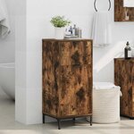vidaXL Cabinet de salle de bain Chêne fumé 39.5 x 36 x 88 cm