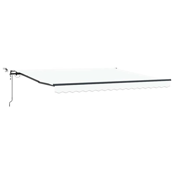 vidaXL Auvent Rétractable with Blanc 400 × 350 cm tissu