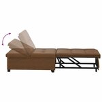vidaXL Canapé-Lit Marron 194 x 67 x 82 cm Tissu Huahua