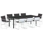 vidaXL Ensemble de salle à manger pour jardin 9 Pièces Blanc