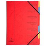 Trieur Agrafé Avec Élastiques 7 Compartiments - Couleurs Assorties - X 12 - Exacompta