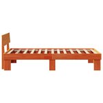 vidaXL Cadre de lit Marron cire 90 x 200 cm Bois massif en pin