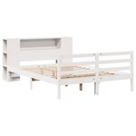 vidaXL Lit bibliothèque sans matelas blanc 150x200 cm bois pin massif