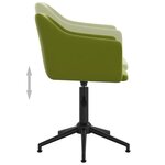 vidaXL Chaises pivotantes à manger lot de 2 vert clair velours