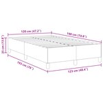 Cadre de lit vidaXL Crème 120x190 cm en tissu corduroy