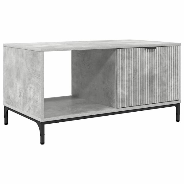 vidaXL Table basse Gris béton 90 x 49 x 46 cm Bois d'ingénierie