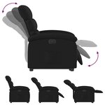 vidaXL Fauteuil inclinable électrique noir tissu