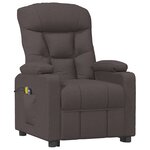 vidaXL Fauteuil de massage Marron foncé Tissu