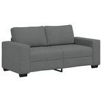 vidaXL Canapé à 2 places gris foncé 180x77x82 cm tissu