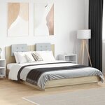 vidaXL Cadre de lit sans matelas chêne sonoma 120x200 cm