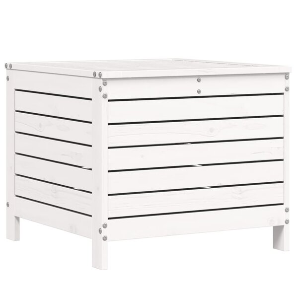 vidaXL Repose-pied de jardin blanc 62x63 5x53 5 cm bois de pin massif