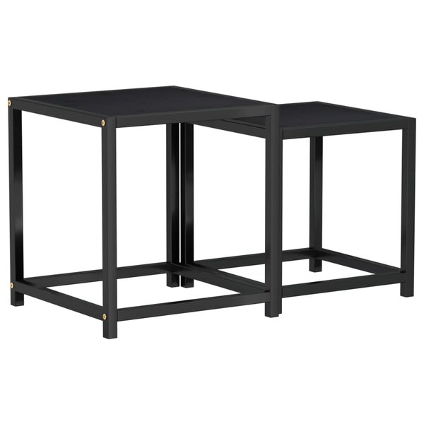 vidaXL Tables à thé 2 Pièces MDF Noir