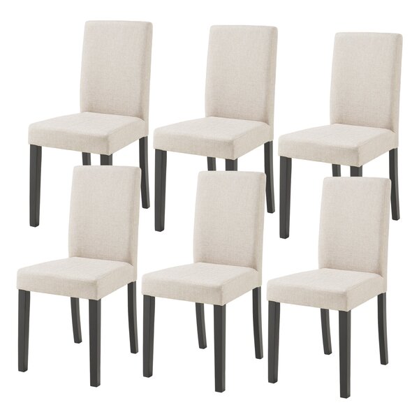 Lot de 6 chaises de salle à manger beige 03_0009897