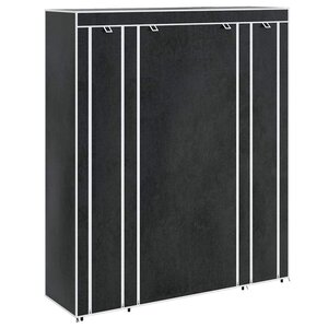 vidaXL Armoire avec compartiments et tiges 45 x 150 x 176 cm Noir