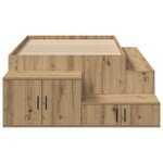 vidaXL Lit de rangement Artisan en chêne 75x190 cm