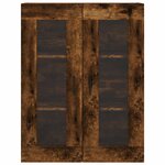 vidaXL Buffet haut Chêne fumé 69 5x34x180 cm Bois d'ingénierie
