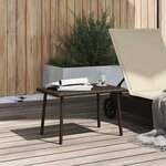 VidaXL Table basse de jardin rectangulaire marron 60x40x37 cm rotin