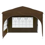 vidaXL Tente de fête pop-up 290 x 290 x 245 cm Taupe