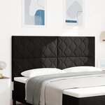 vidaXL Tête de lit LED noire Ensemble de 3 Noir
