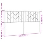 vidaXL Tête de lit métal blanc 160 cm