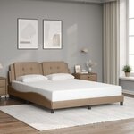 vidaXL Cadre de lit sans matelas cappuccino 160x200 cm similicuir