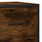 vidaXL Buffet chêne fumé 68x35x76 cm bois d'ingénierie et métal