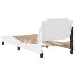 vidaXL Cadre de lit sans matelas blanc 90x200 cm similicuir