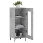 vidaXL Buffet Gris béton 34 5x34x90 cm Bois d'ingénierie