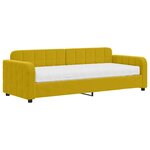 vidaXL Lit de jour avec matelas jaune 80x200 cm velours