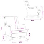 vidaXL Chaise à bascule Gris foncé 62 x 80 x 85 cm tissu