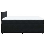 vidaXL Sommier à lattes de lit et matelas Noir 160x200 cm Velours