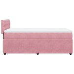 vidaXL Sommier à lattes de lit et matelas Rose 80x200 cm Velours
