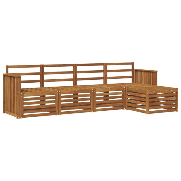 vidaXL Ensemble de canapés d'extérieur 5 pc Naturel