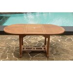 Table ovale en teck huilé 6-8 personnes