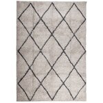 vidaXL Tapis shaggy à poils longs moderne beige anthracite 120x170 cm