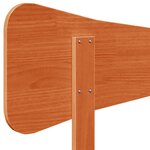 vidaXL Tête de lit cire marron 120 cm bois massif de pin