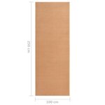 Vidaxl tapis bcf beige 100x250 cm