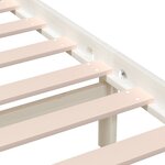 vidaXL Cadre de lit Blanc 135x190 cm Double Bois massif