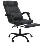 Chaise fauteuil siège pivotante de inclinable de bureau informatique étude similicuir noir 02_0024267