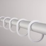 RIDDER Anneaux de rideau de douche Blanc 49300
