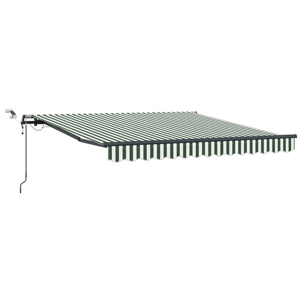 Auvent Rétractable Automatique vidaXL avec LED Vert et Blanc 300x250 cm