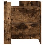 vidaXL Table de chevet chêne fumé 45x50x50 cm bois d'ingénierie