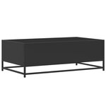vidaXL Table basse noir 100x57x35 cm bois d'ingénierie et métal