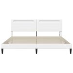 vidaXL Cadre de lit avec bandes LED Blanc 200 x 200 cm Simili cuir