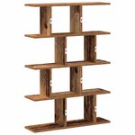 vidaXL Étagère cube murale 12 compartiments vieux bois bois ingénierie