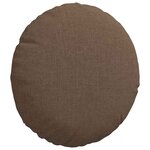 vidaXL Coussins de siège 2 Pièces Marron Ø30 x 13 cm tissu